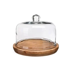 Servierglocke Mit Holzteller^Depot Best