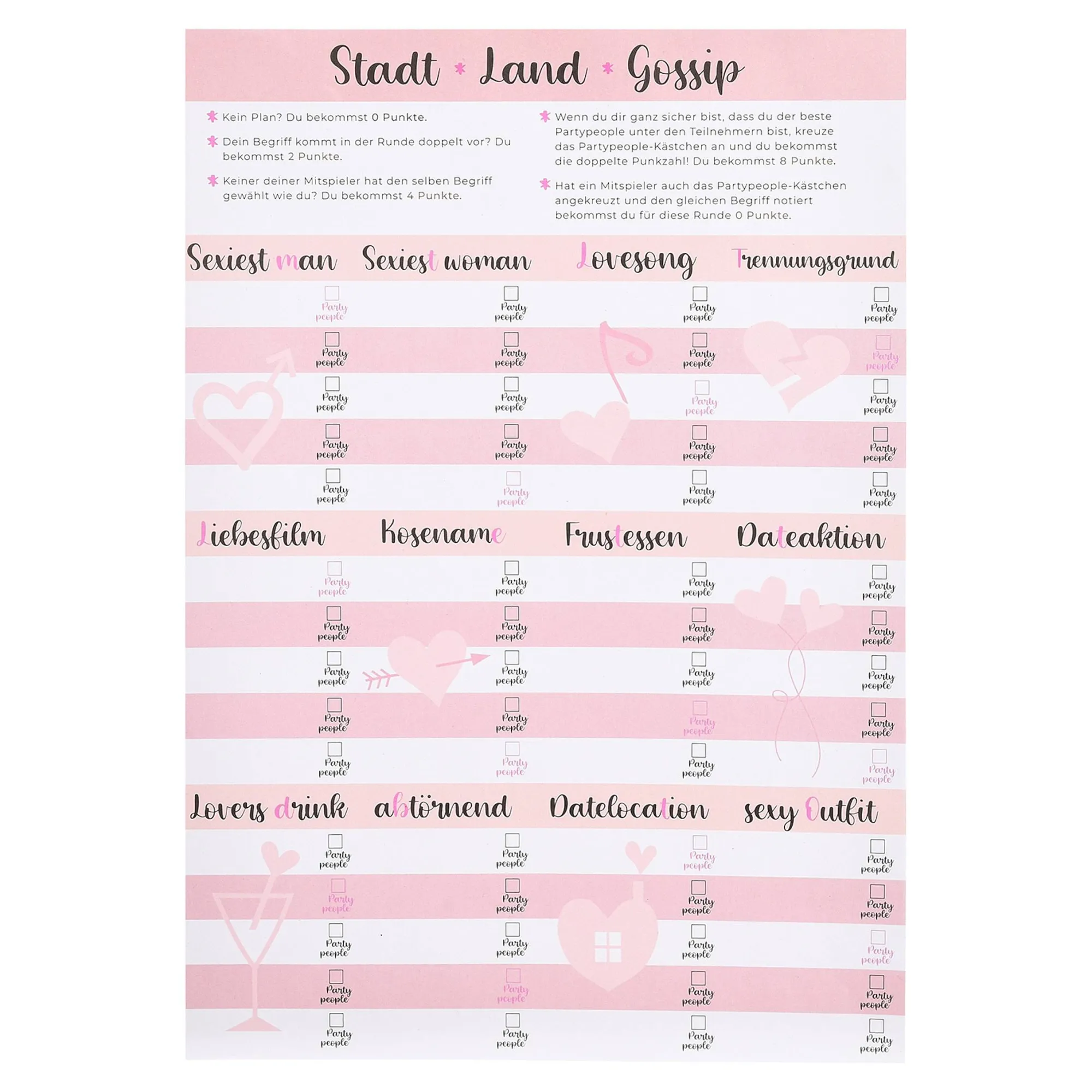 Spiel Stadt Land Gossip^Depot Online