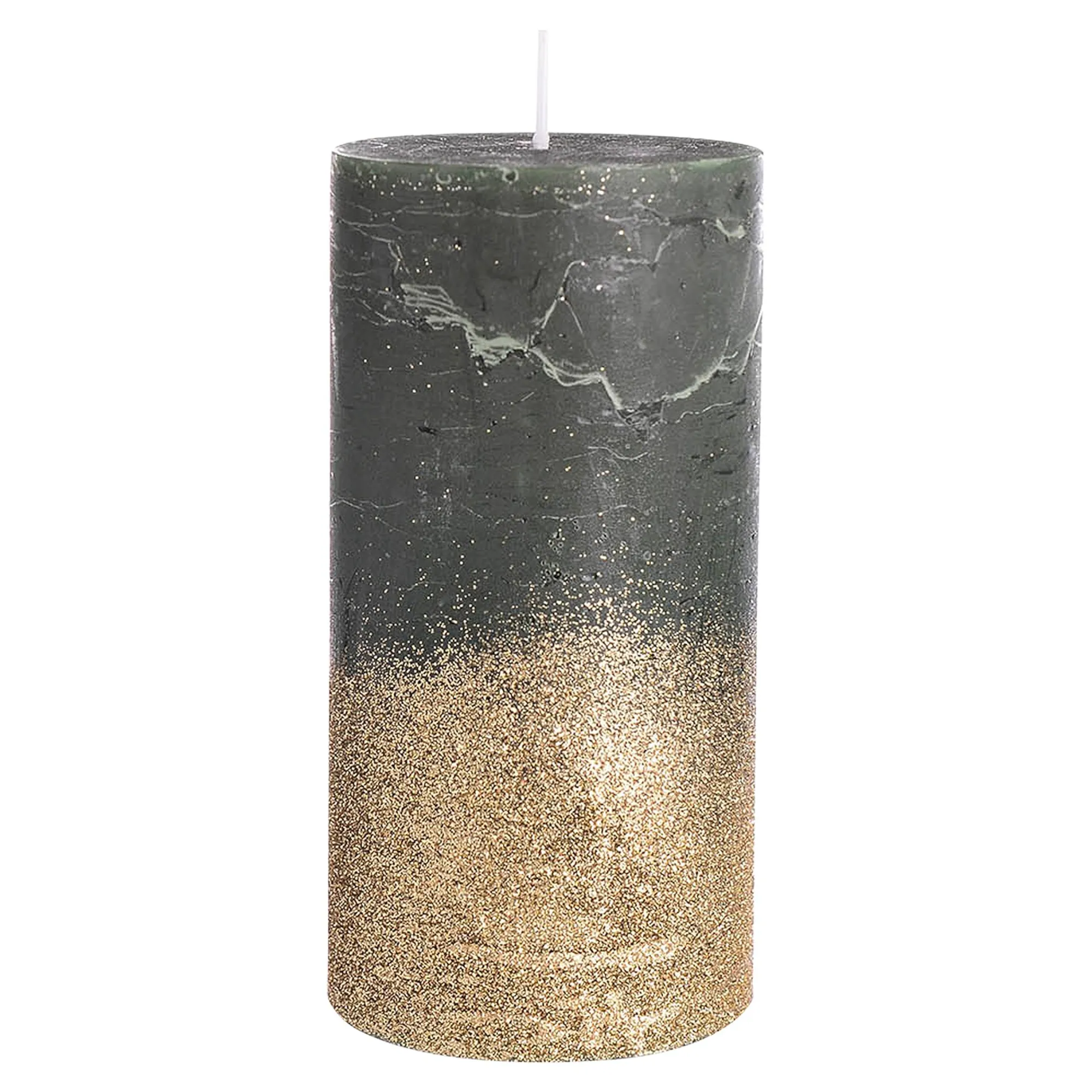Stumpenkerze Gold Glitter^Depot Fashion