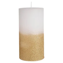 Stumpenkerze Gold Glitter^Depot Outlet