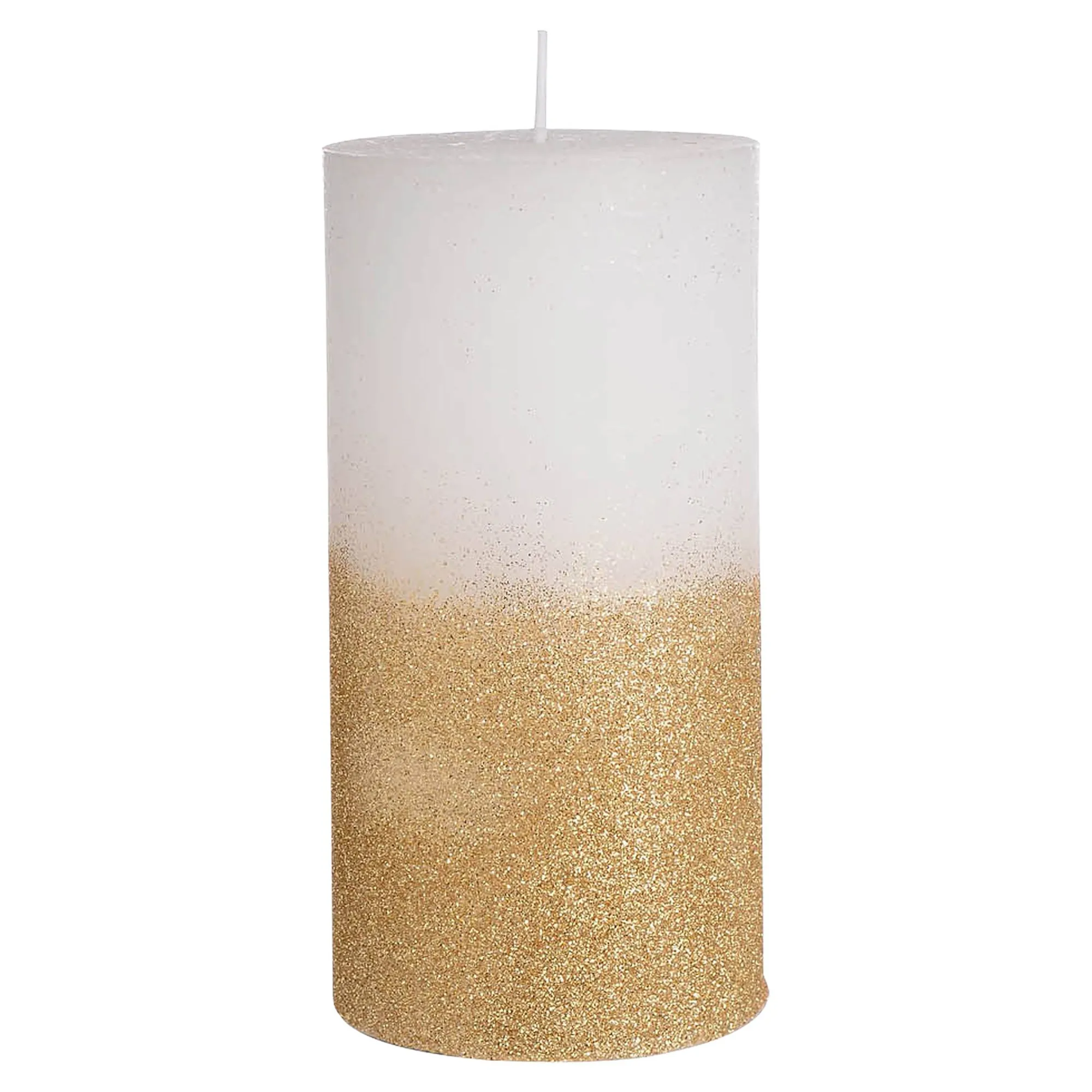 Stumpenkerze Gold Glitter^Depot Outlet