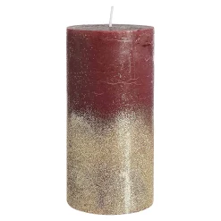 Stumpenkerze Gold Glitter^Depot Clearance
