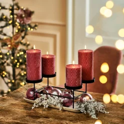 Stumpenkerzenhalter Mit 4 Tullen^Depot Outlet