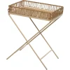 Hot Depot Tablett-Beistelltisch Raffia