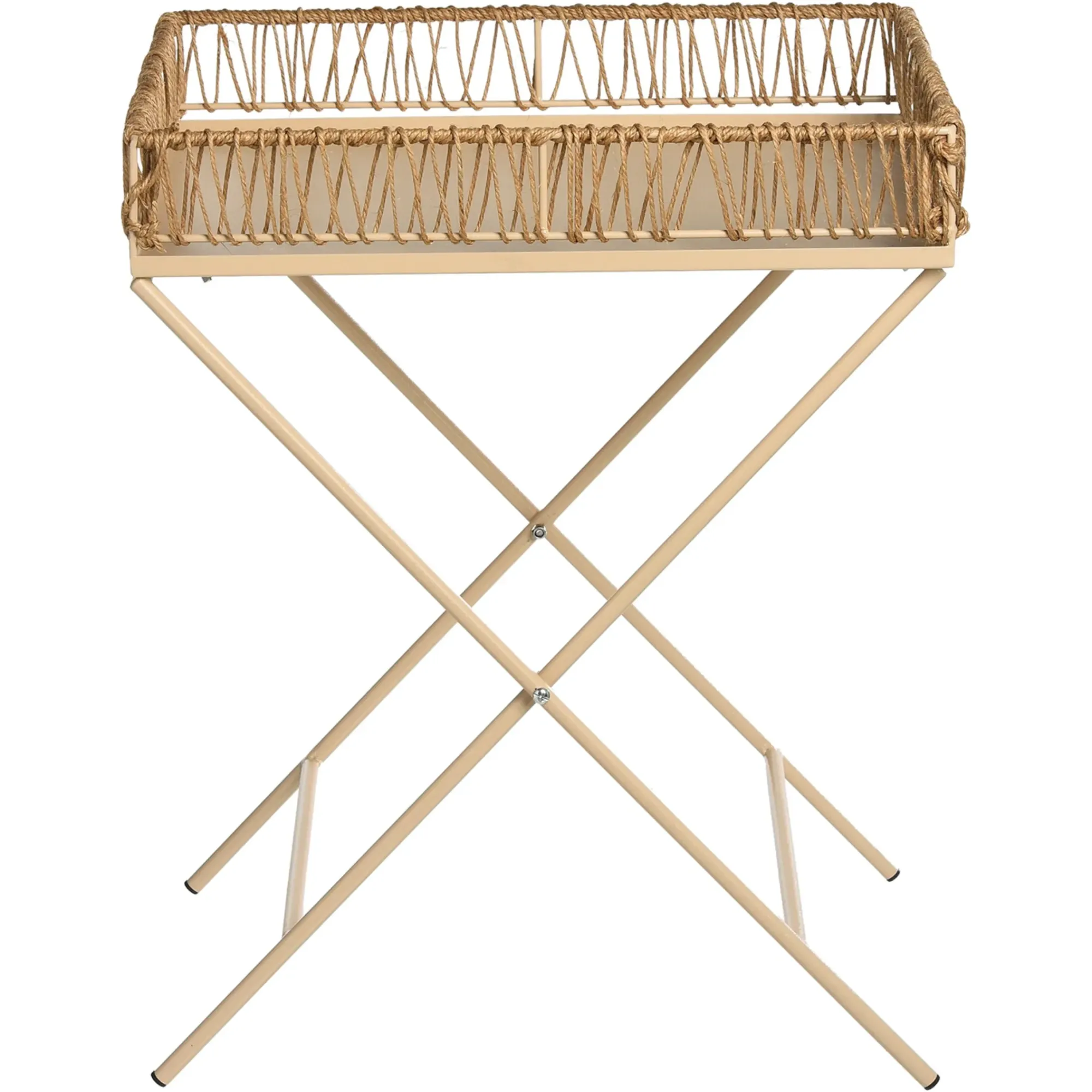 Hot Depot Tablett-Beistelltisch Raffia