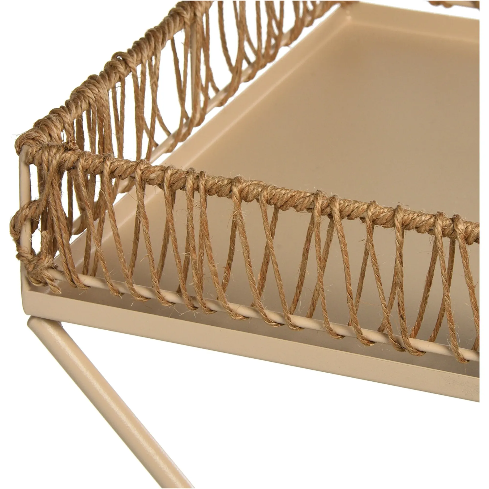 Hot Depot Tablett-Beistelltisch Raffia