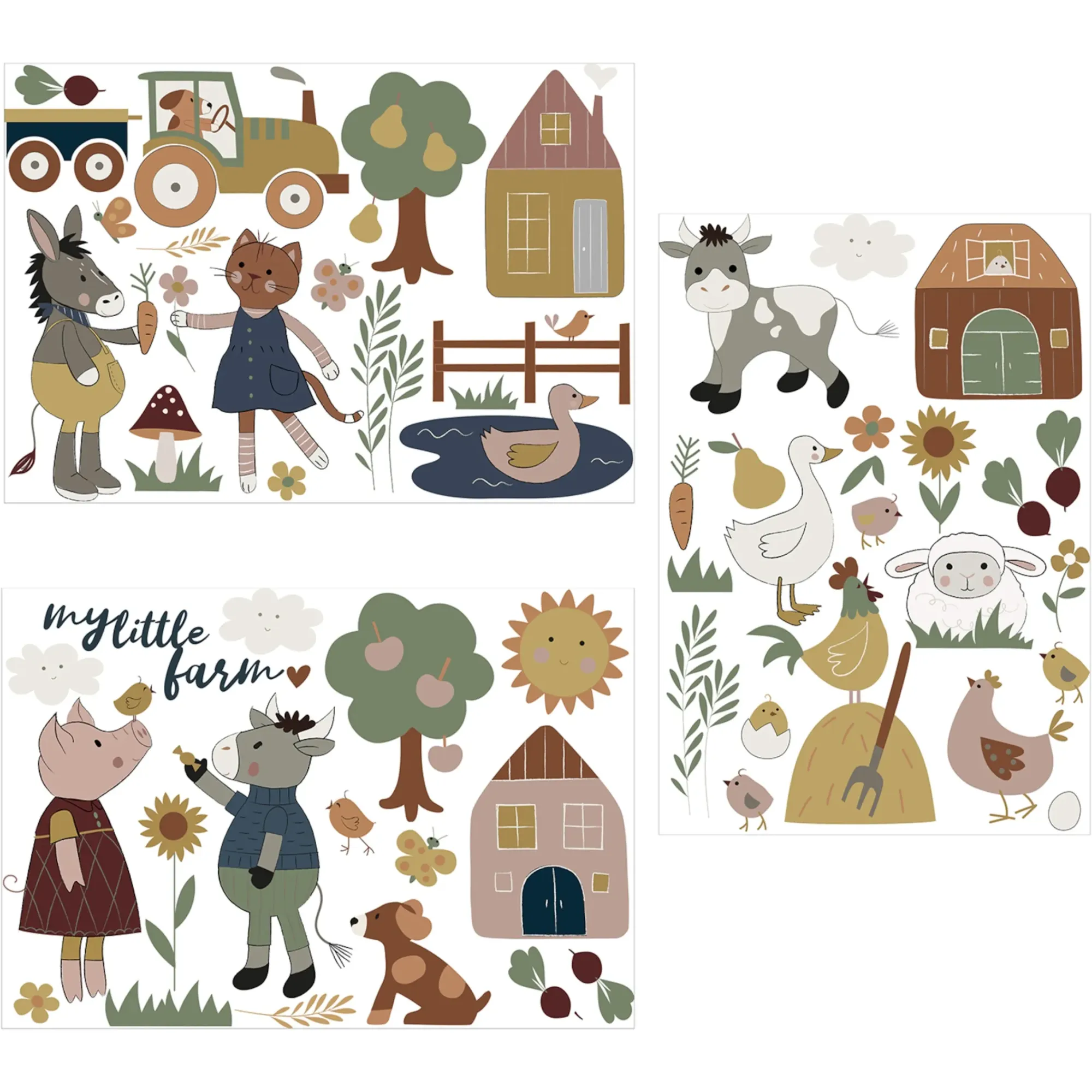 Shop Depot Wandsticker-Bogen Little Farm
