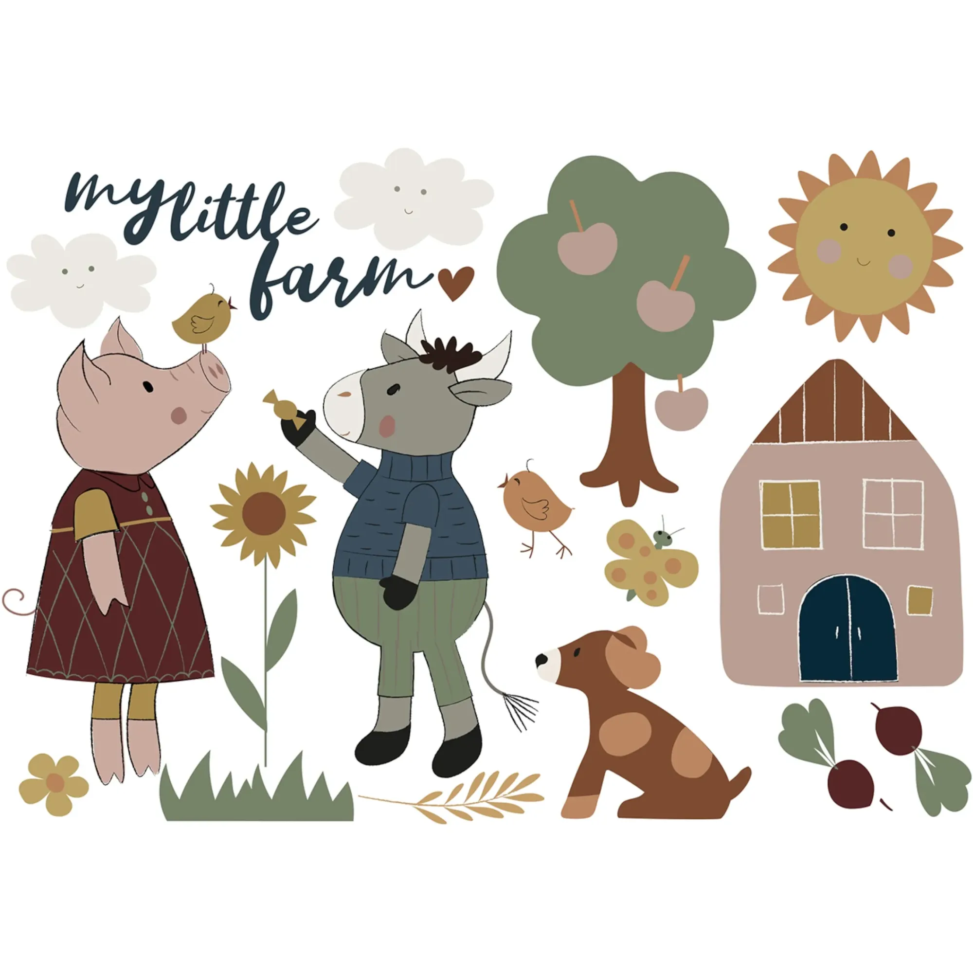 Shop Depot Wandsticker-Bogen Little Farm