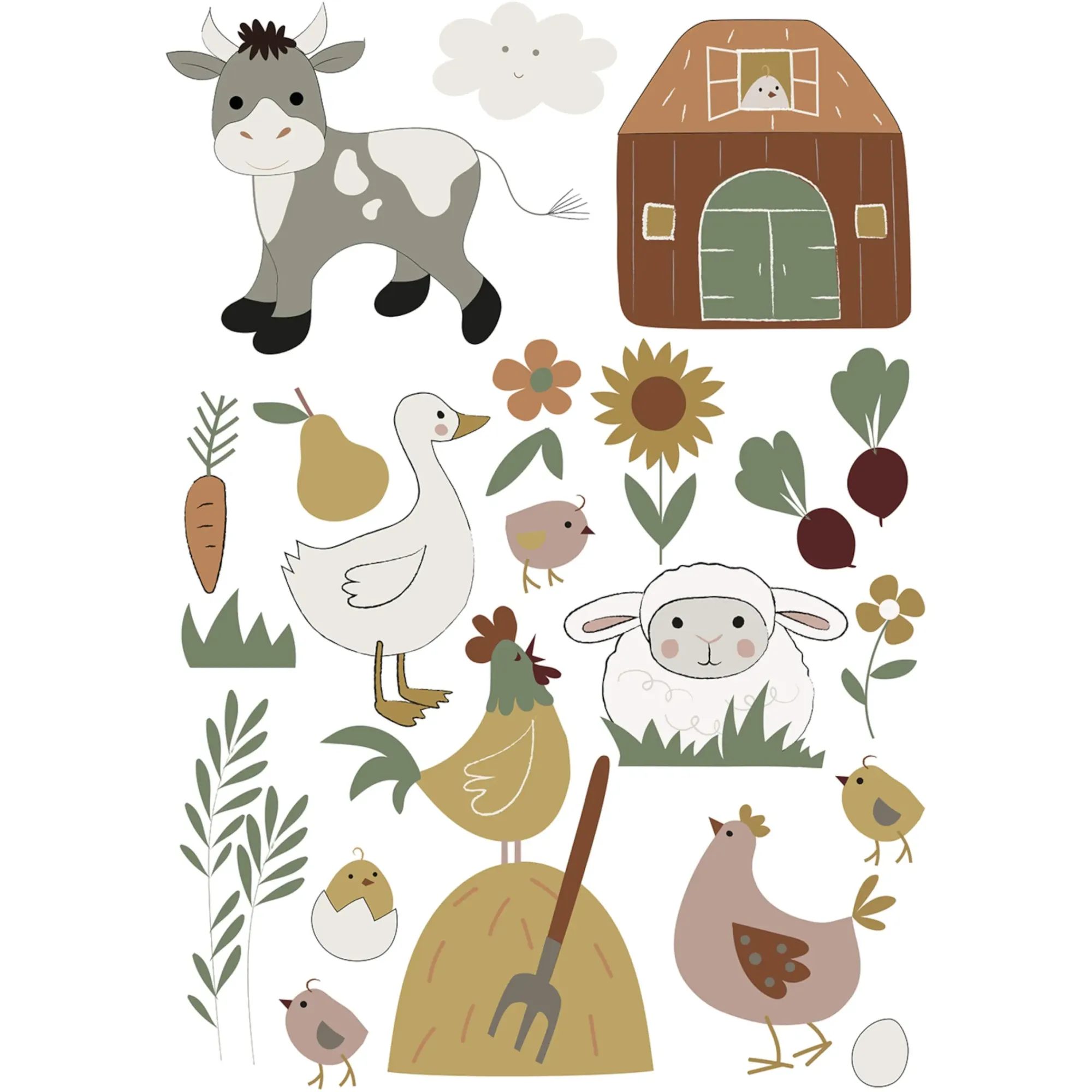 Shop Depot Wandsticker-Bogen Little Farm