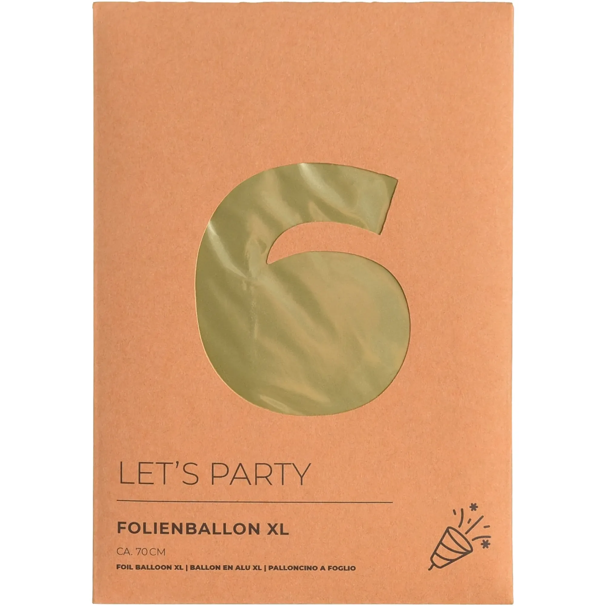 Fashion Depot Xl-Folienballon Nummer 6
